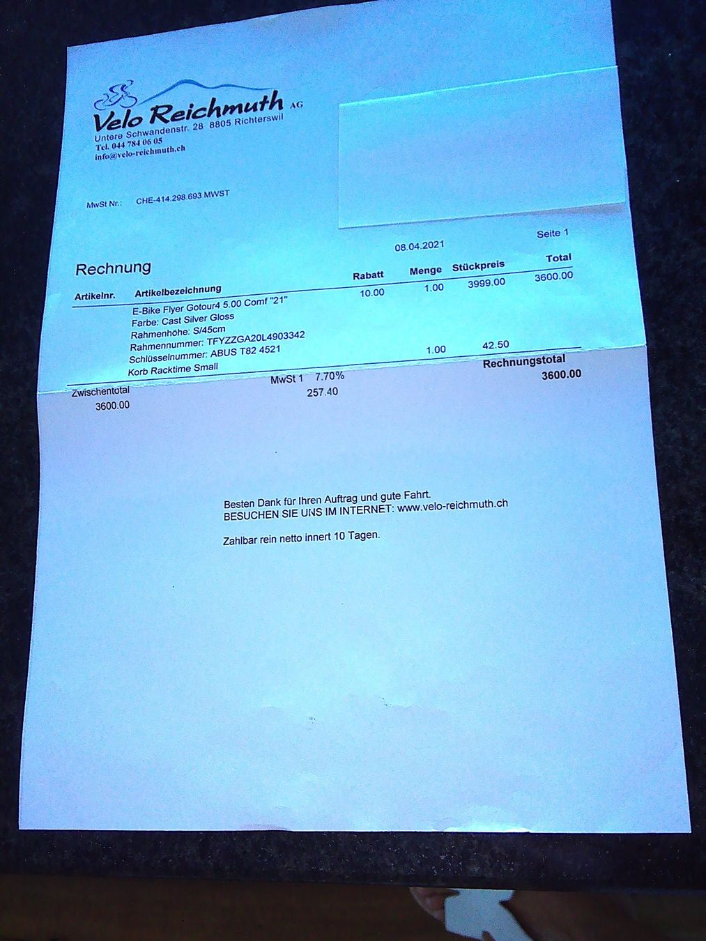 Flyer Velos: E- Bike - Flyer Gotour4 5.00 Comf. 21 – Gebraucht aus Altendorf von zipfizaffi 6