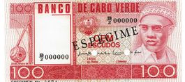 Cap Verden 100 Escudos 1977 P-54 Specimen UNZ