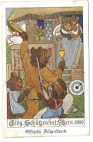 Bärenkarte - Bern  Eidgen. Schützenfest 1910  Off. Festkarte