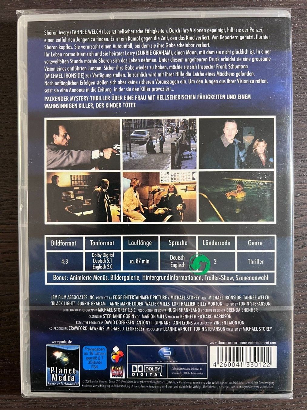 Tutti i DVDs: Black Light - Im Schatten des Killers – Nuovo e nell'imballaggio originale da Zürich venduto da FilmFreunde 1