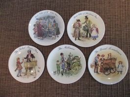 5 Teller WEDGWOOD mit Zertifikaten bone china Porzellan
