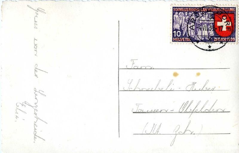 Cartoline postali: Lenzerheidsee - Photo Mollet + 1939 – Usato da Emmenbrücke venduto da teestube 1