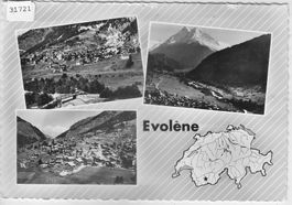 En avion au-dessus d'Evolene
