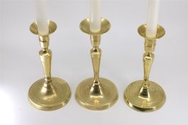K0433 Antikes Kerzenständer-Trio Biedermeier ~1830
