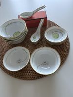 Hermes Nil Porzellan Set Schalen und Löffel neuwertig