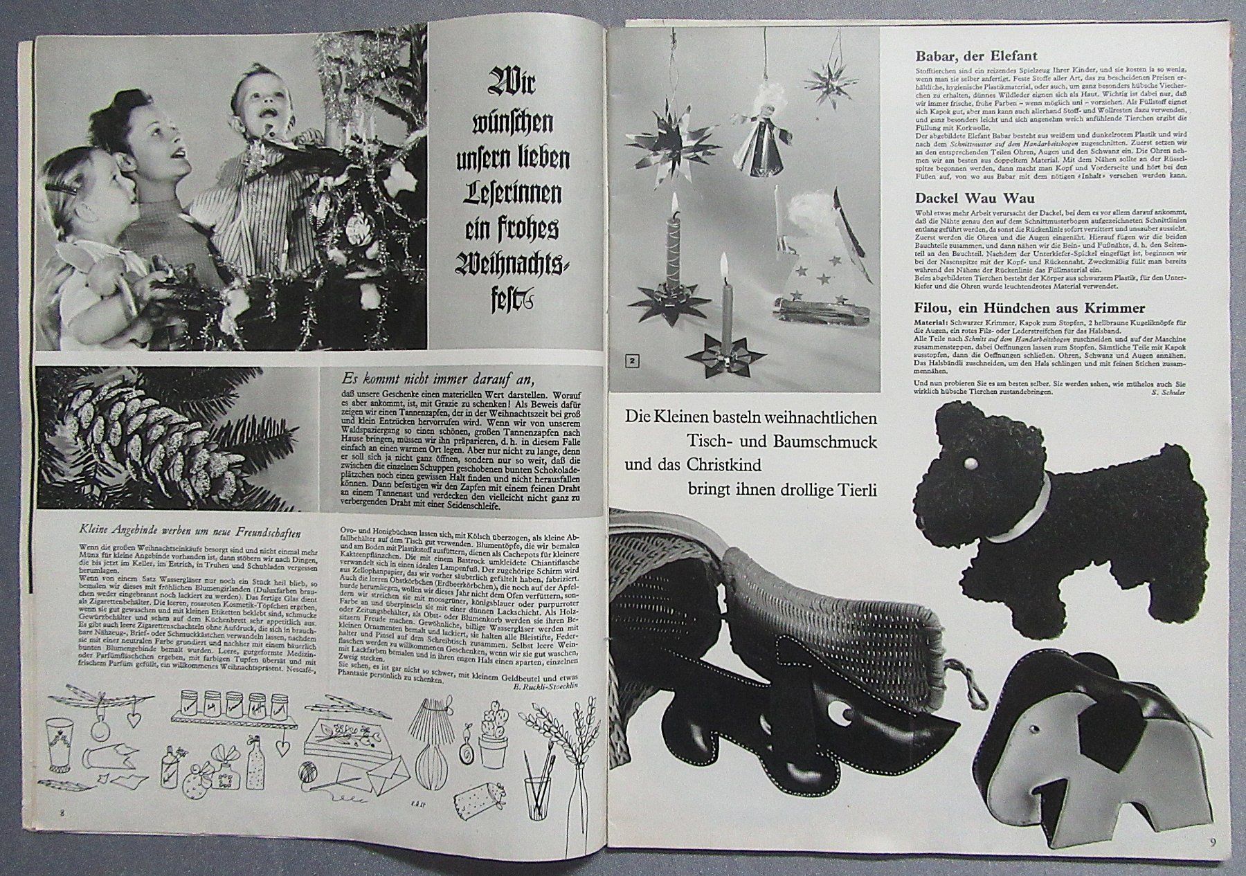 Riviste & Magazine: Frauen Fleiss - Heft 174 Dez. 1953 - mit Handarbeitsbeilage – Usato da Auenstein venduto da Padabimbim 1