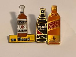 3 Pin Spirituosen Ricard Bacardi Red Label