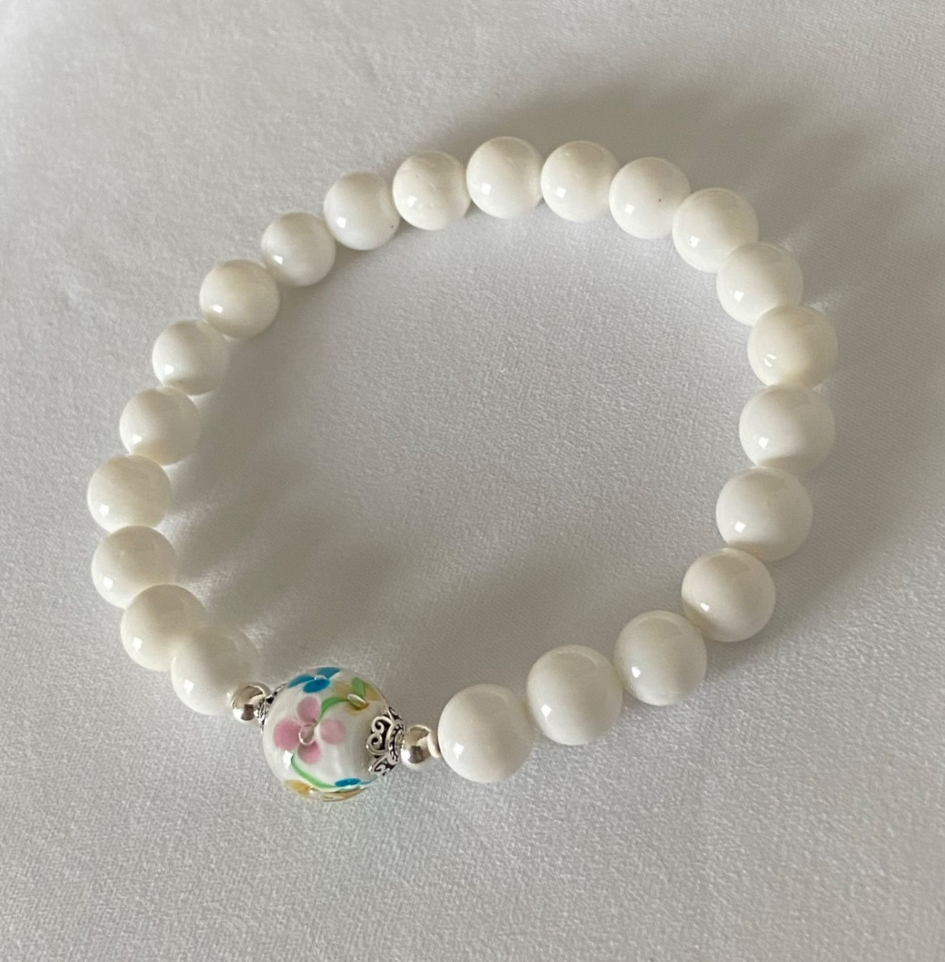 Bracciali & Braccialetti: Tridacna Perlen Armband Murano Style auf Mass – Nuovo e nell'imballaggio originale da Zuzwil SG venduto da Lemliskat 1