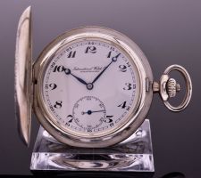 IWC Savonette Silber-Taschenuhr,  Georg Fischer Jubiläumsuhr