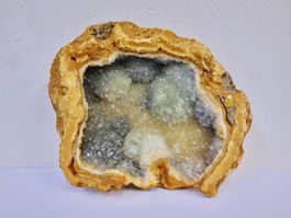 ACHAT GEODE DRUSE KRISTALL 1.5 kg NATUR SKULPTUR 20x16cm