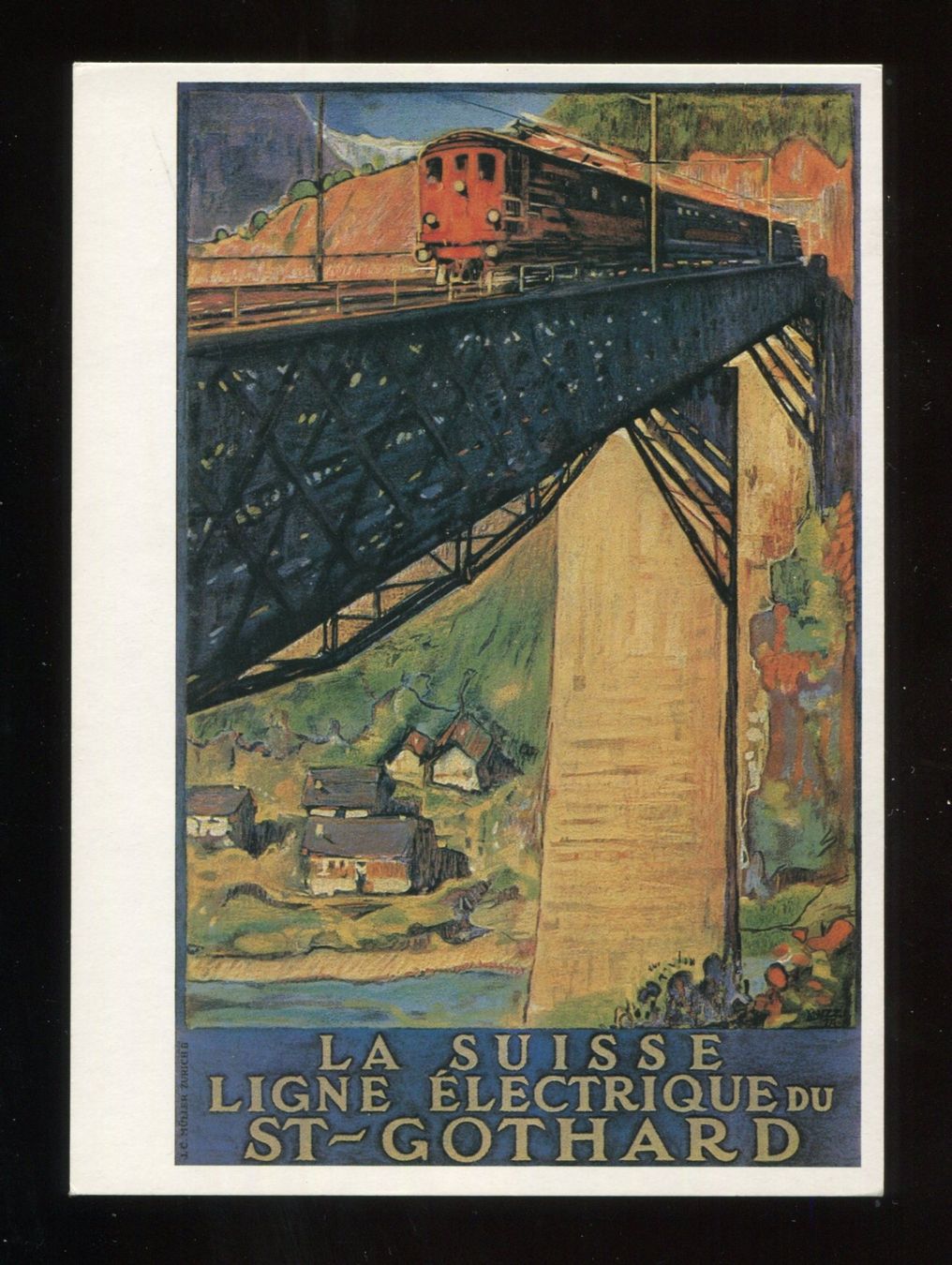 Cartoline postali: SBB, Gotthard-Bahn, Künstlerkarte – Usato da Aarau venduto da Elmaar41