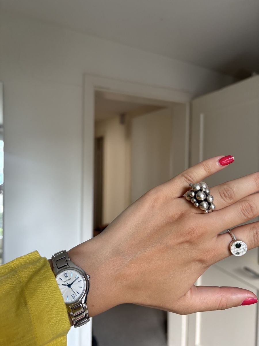 Jensen Ringe: Georg Jensen Moonlight Grapes Ring Silver Medium size 53  – Gebraucht aus Zürich von Rochfordevelyn 5