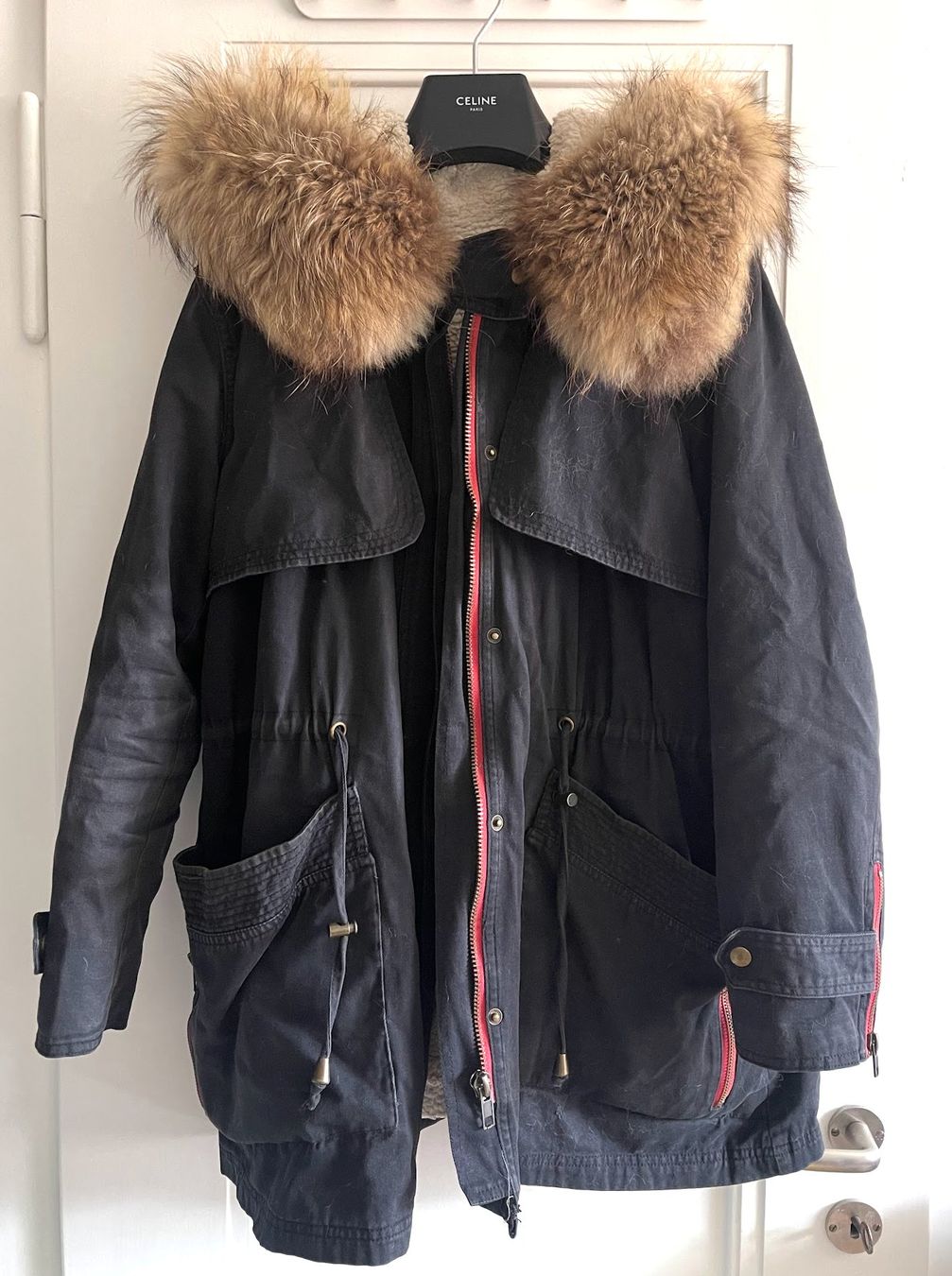 Vestes: Yeou-ya Black parka with red zippers – D'occasion à Zürich par aliiix 5