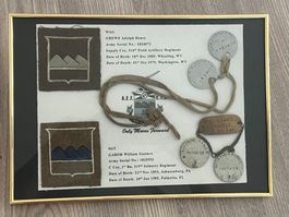 WWI / 1WK US 80th Division Dog tags, Patch, Collar Disc (4)