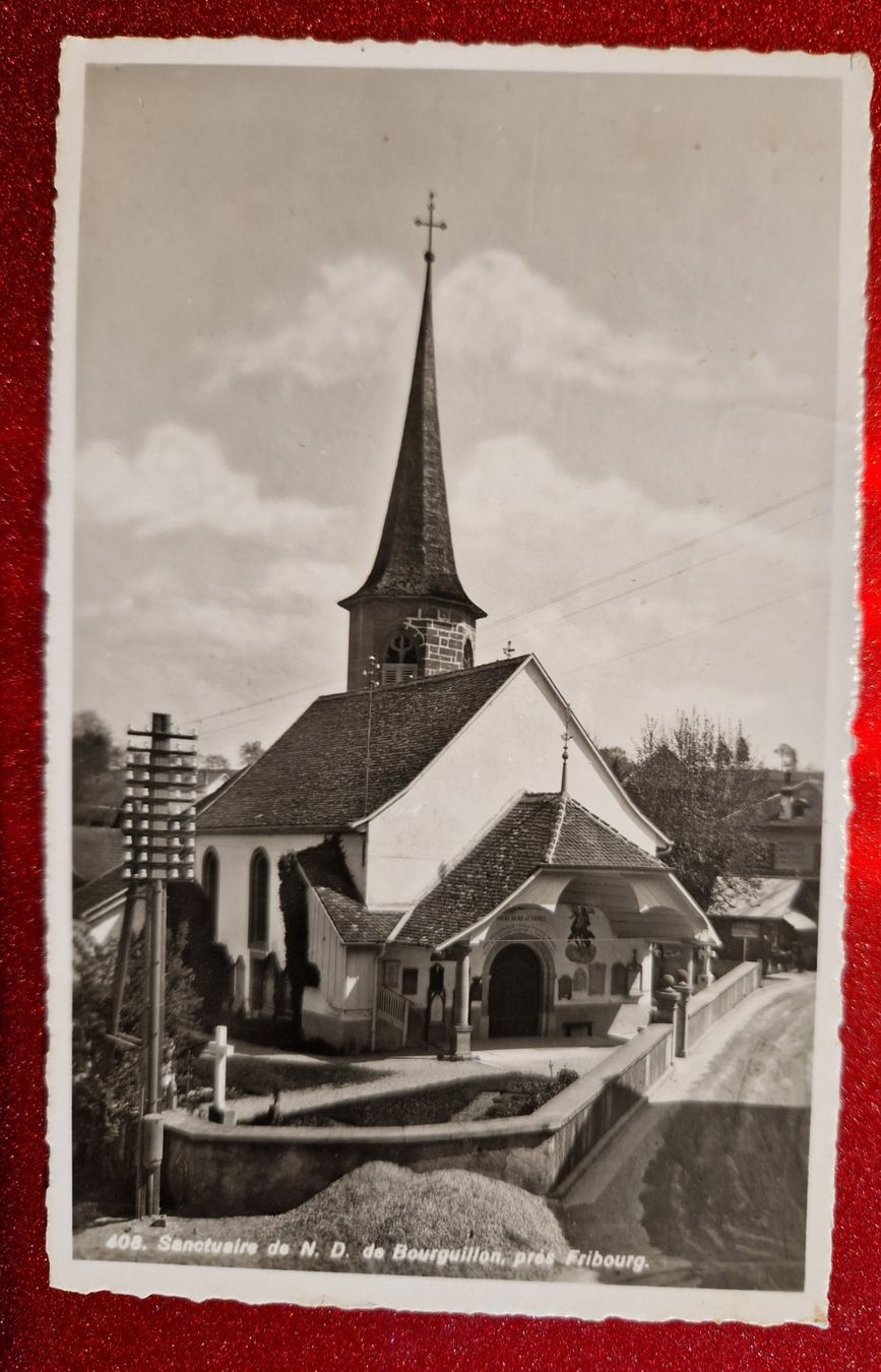 Cartoline postali: Sanctuaire de  N.D. de Bourguillon 1942 – Usato da Melchnau venduto da Fishel