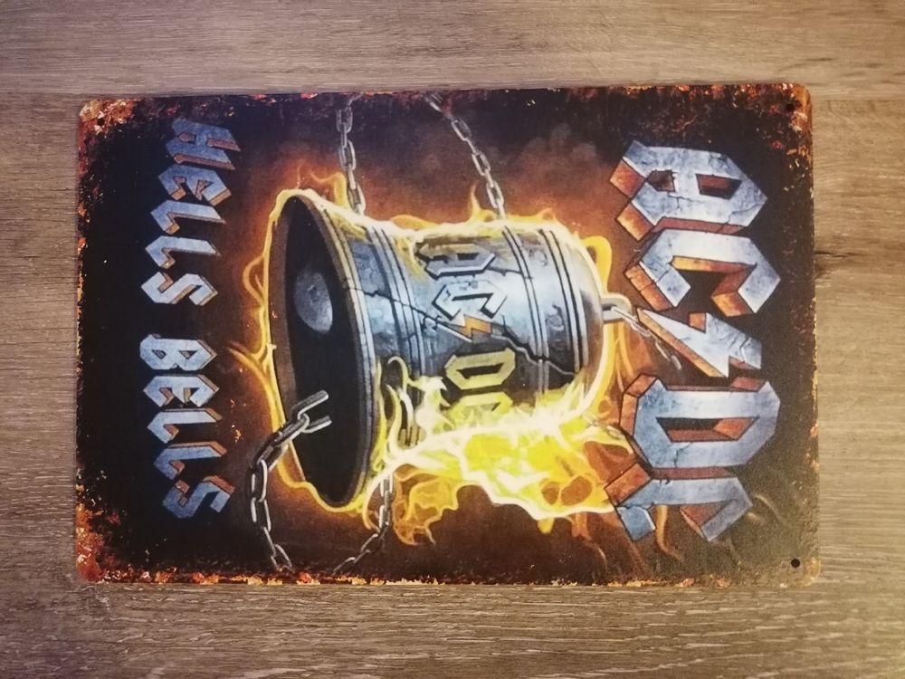 AC/DC Hells Bells Blechschild, Wandschild, Deko (Neu (gemäss ...
