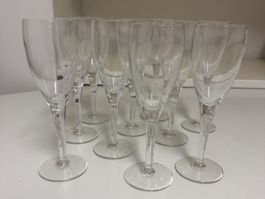 10 Champagnergläser neuwertig