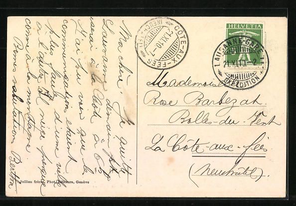 Cartoline postali: AK Lausanne, Banque Cantonale et Poste – Usato da Berlin venduto da bartko-reher 1