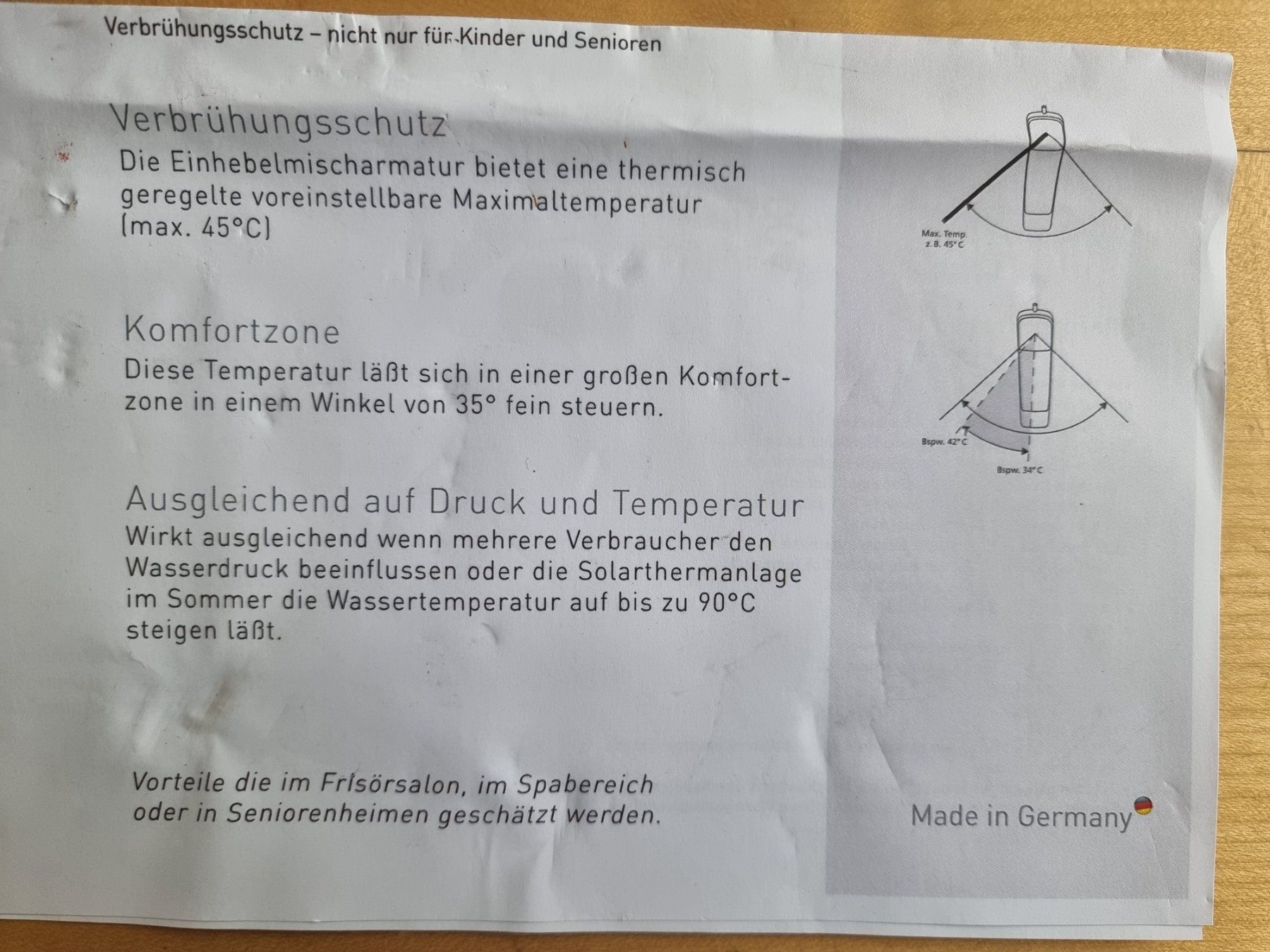 Rubinetteria: Jobst AquaPLUS thermo, Friseur-Einhandmischbatterie – Nuovo (secondo la descrizione) da Wila venduto da Datalog 1