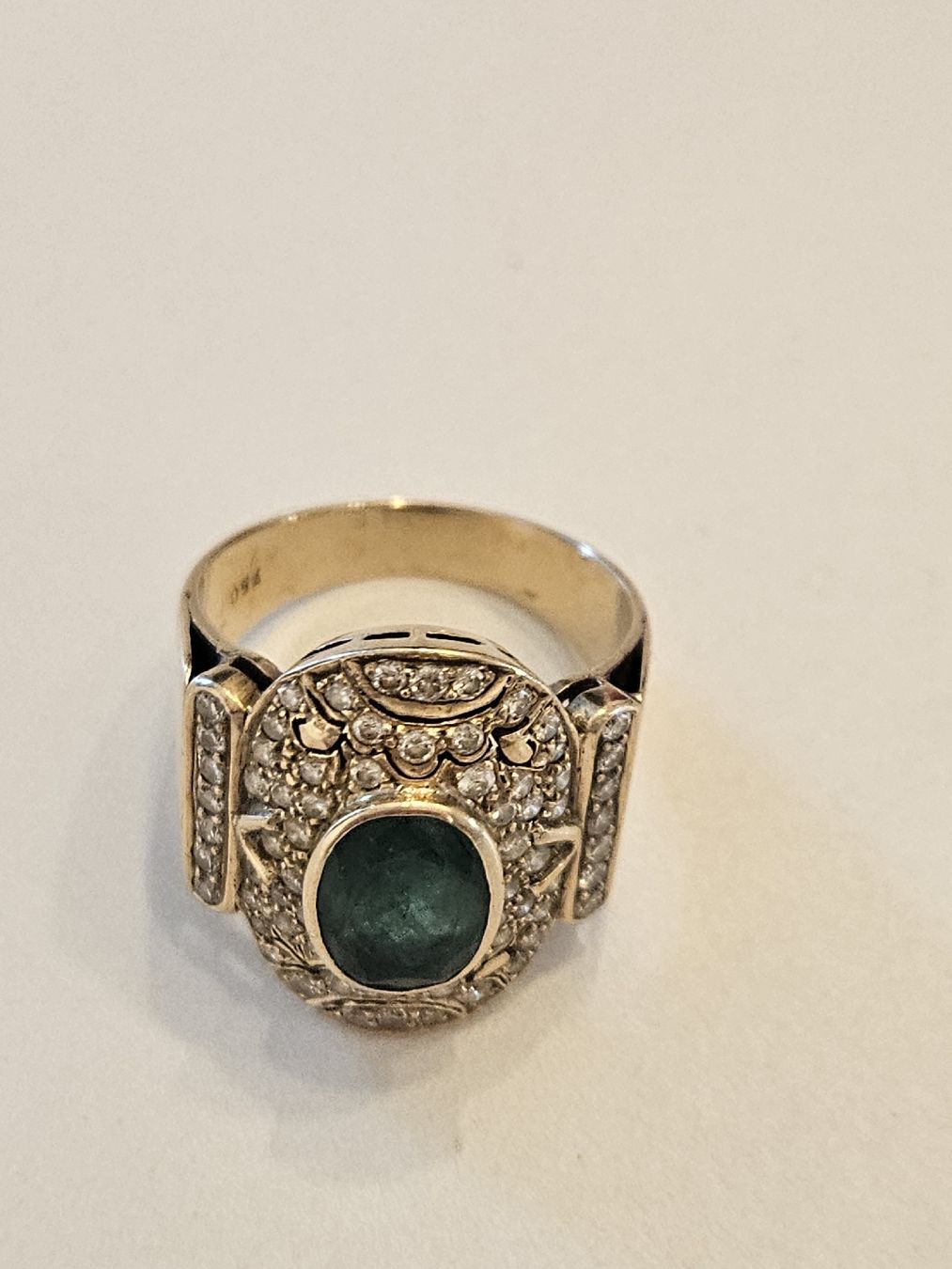 Anelli: Gold Ring 750 with Emerald & Diamonds Size 57 9.5g – Usato da Schlieren venduto da Bestleo 2