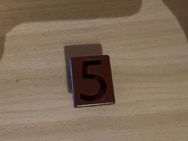 Ausstecher, Kunststoff, braun, Zahl, Motiv: 5