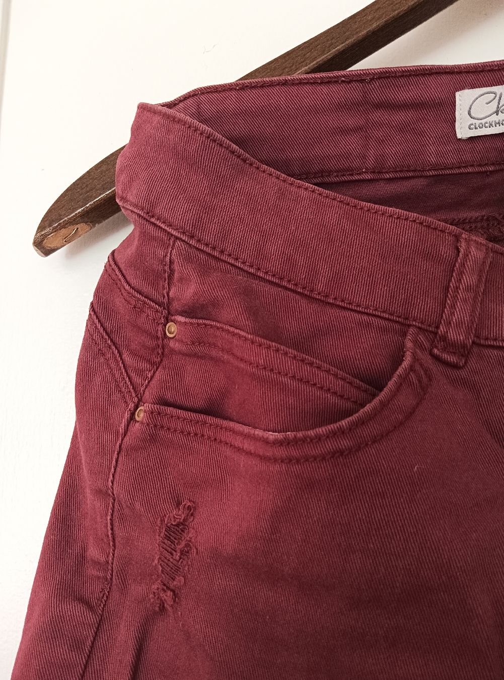 Pantaloni: Clockhouse Shorts, weinrot, Grösse 26 – Usato da Zürich venduto da Asteraki 4