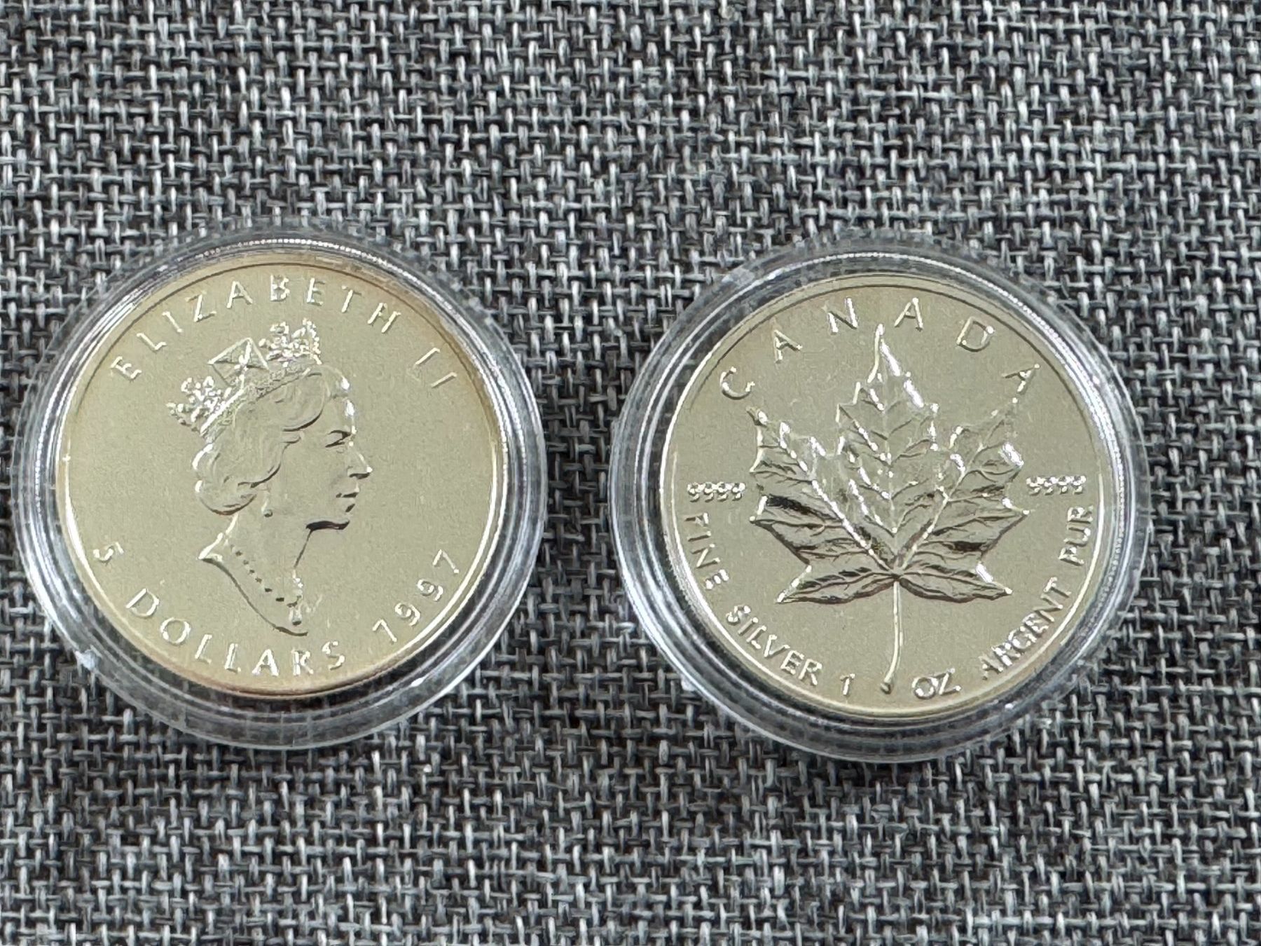 Tutti le monete: Silber Maple Leaf von 1997 – Nuovo e nell'imballaggio originale da Wettingen venduto da Cyprus_one 5