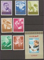 Belle collection de timbres JFK - Divers États Arabes.