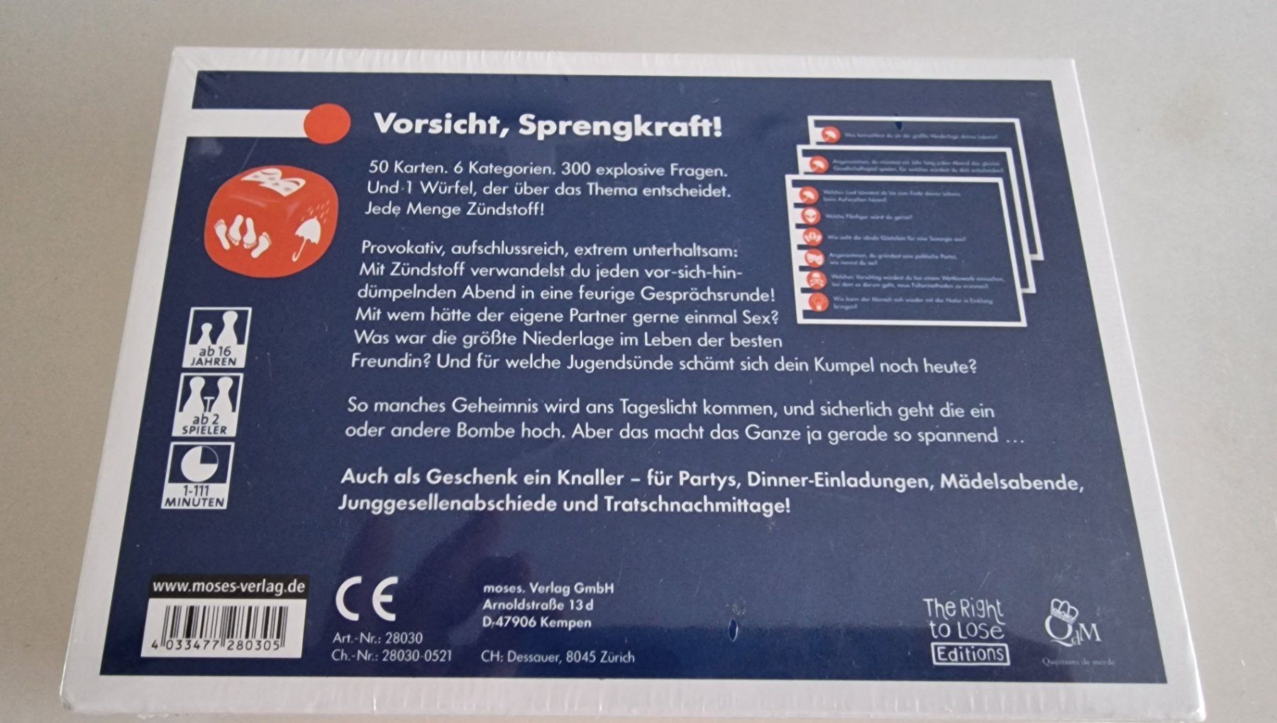 Spiele: Zündstoff - Das Spiel mit den explosiven Fragen Neu – Neu und originalverpackt aus Oberuzwil von aseinkaufswelt 1