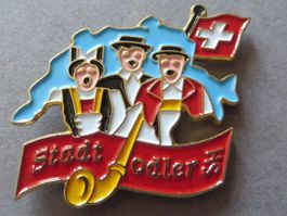 PIN, STADT- JODLER SCHAFFHAUSEN, ALPHORN, FLAGGE SCHWEIZ