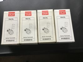 4 Stück Danfoss RA/VL mit Fernfühler 3 m. bride 26mm.