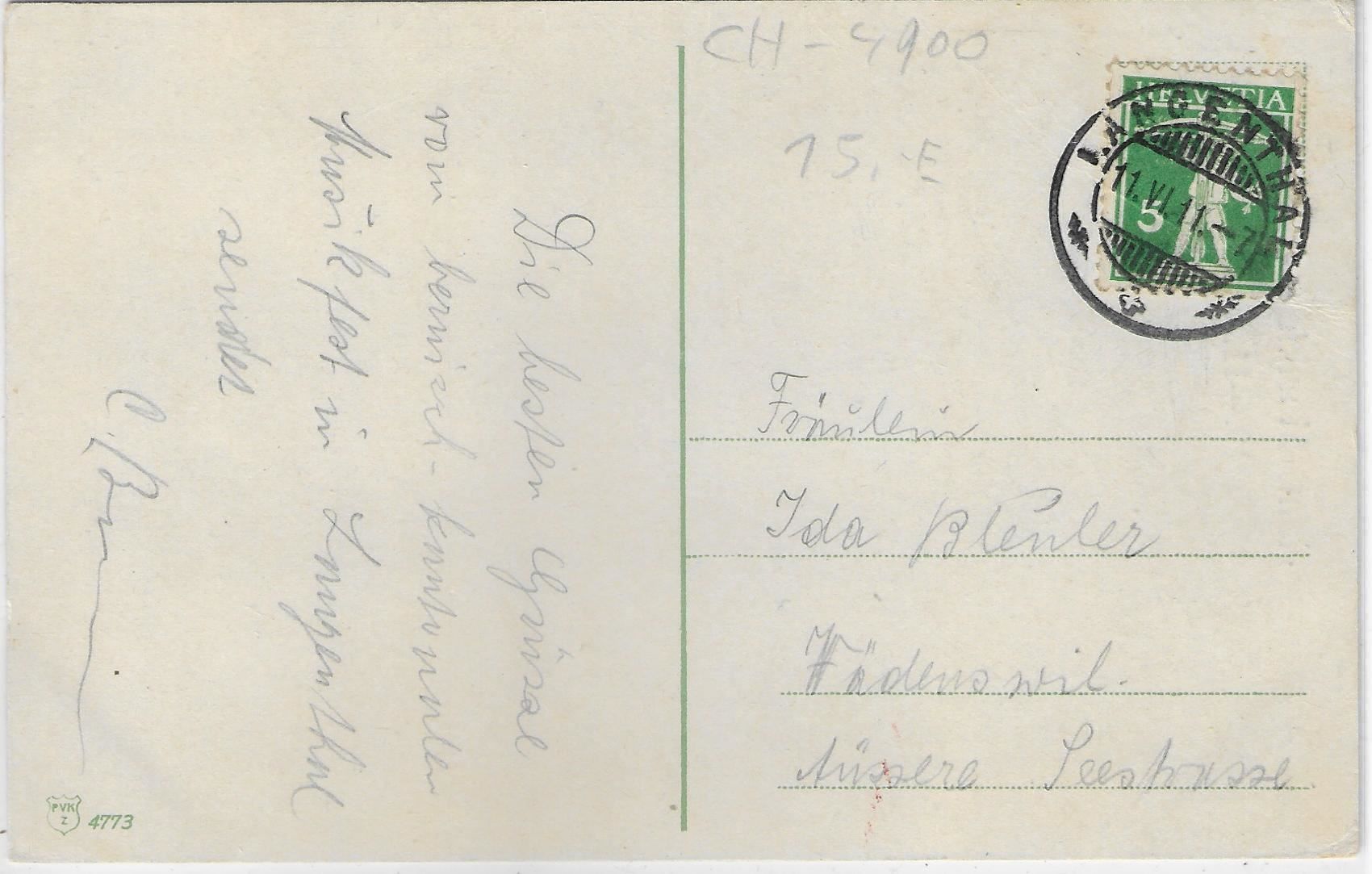Cartes postales: Kant. Musikfest Langenthal 1911 – D'occasion à Ettingen par Kartenplanet 1