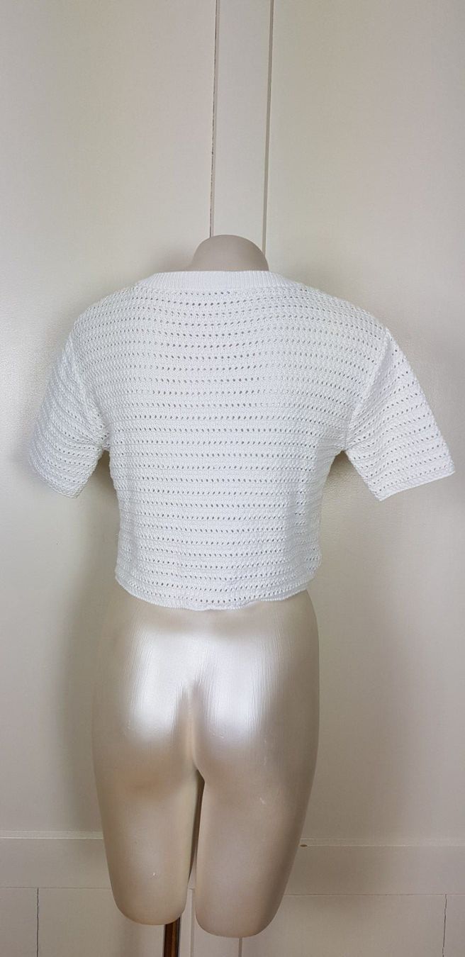 Mango Maglioni & Felpe: Pulli, Kurzarm, MNG, Häkelpulli, oversize, Crop, Gr. S – Usato da Uster venduto da Astral 4