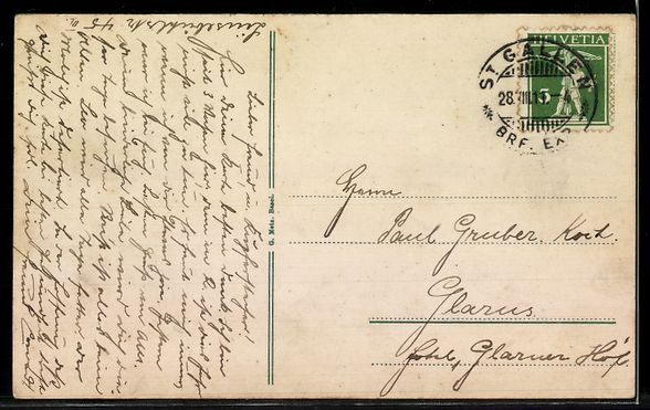 Cartoline postali: AK St. Gallen, St. Othmarkirche mit Rosenberg – Usato da Berlin venduto da bartko-reher 1