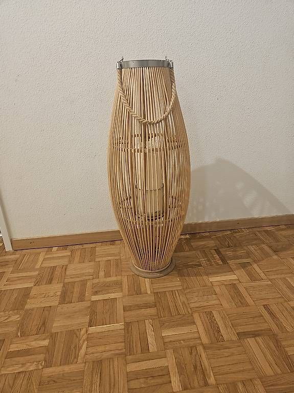 Musikinstrumente: Grosse Lampe aus Bambus mit Kerzenlicht – Gebraucht aus Zürich von Garfield102