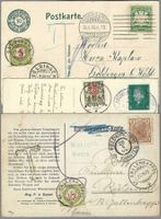 3 PORTOMARKEN AUF AK, VOLL-0 GOLDINGEN+ST. GALLENKAPPEL, Ia!