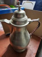 Antiker Dallah Kaffeekrug Metall Silberfarben gebraucht