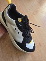Sneaker Hugo schwarz weiss gelb Grösse 43 guter Zustand