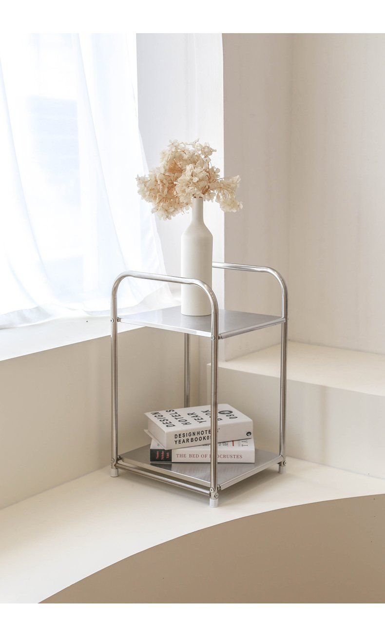 Comodini: Table d'appoint inox table de nuit acier inoxydable Meuble – Nuovo e nell'imballaggio originale da Morges venduto da M-Store 1