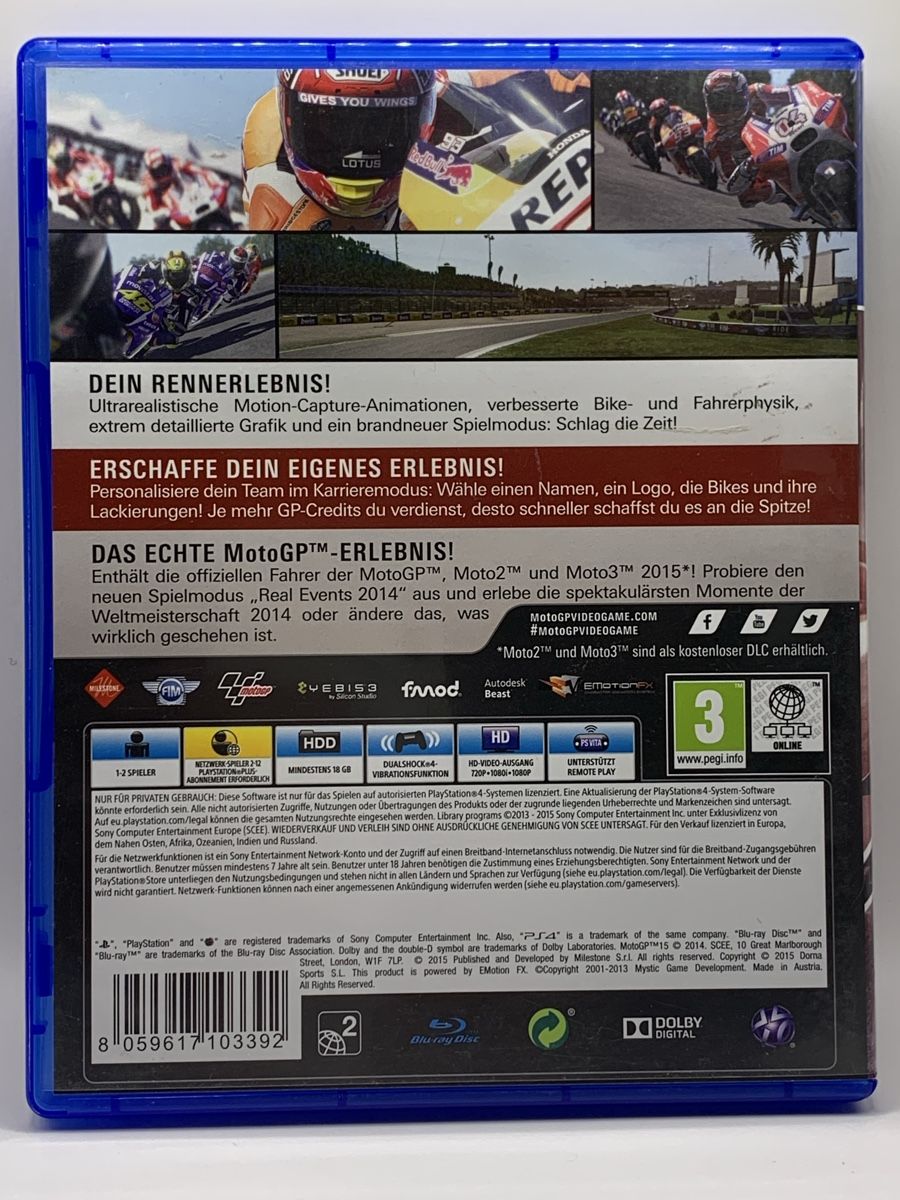 Sony Giochi: MotoGP 15 - PS4 – Usato da Ostermundigen venduto da RG-Collector 1