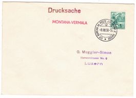 Lettre de Montana-Vermala BPA A204 pour Luzern   8.VIII.38