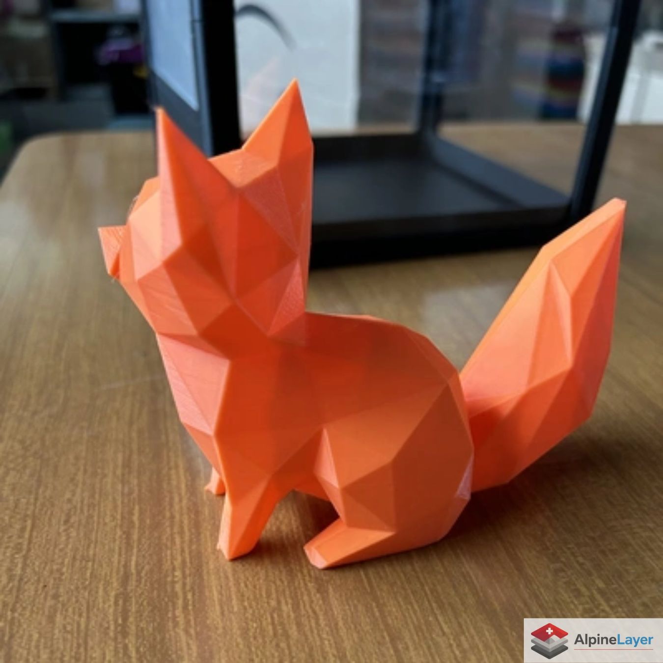 Giocattoli: Low Poly Fox 3D Printed Figure – Orange Desk Decor – Nuovo (secondo la descrizione) da Losone venduto da AlpineLayer 2