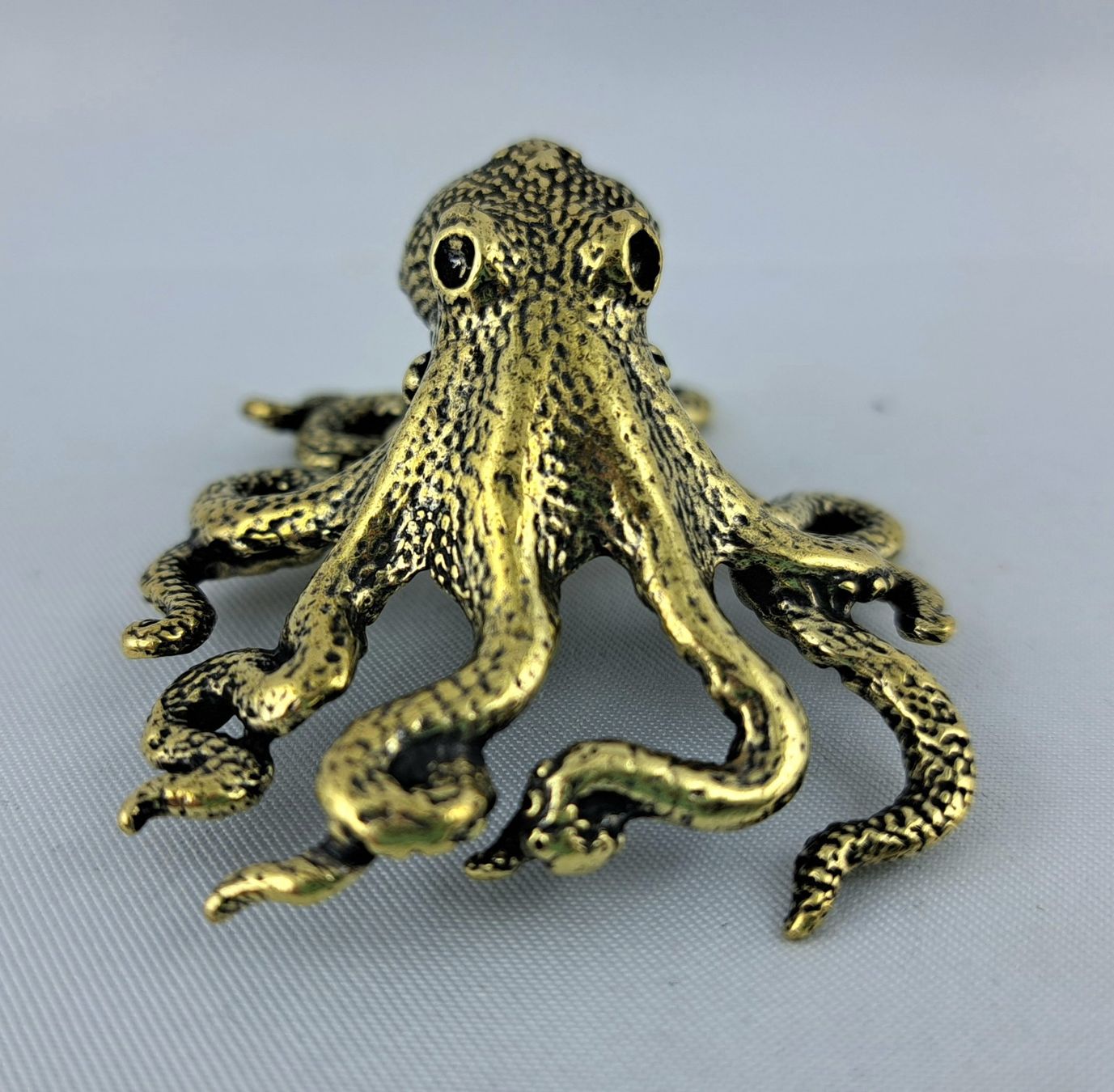 Statuette: OCTOPUS - Messing Figur - Dekoration - 6x6cm - Neu – Nuovo e nell'imballaggio originale da Grenchen venduto da Yamahwildstar16