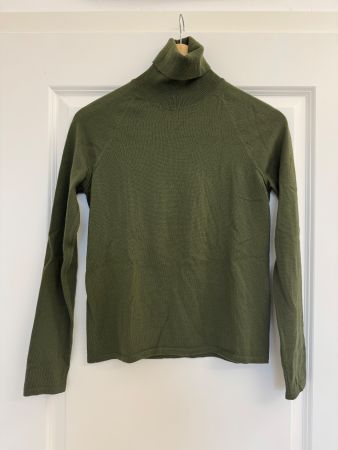 Valentino pull col roulé en laine  vert foncé