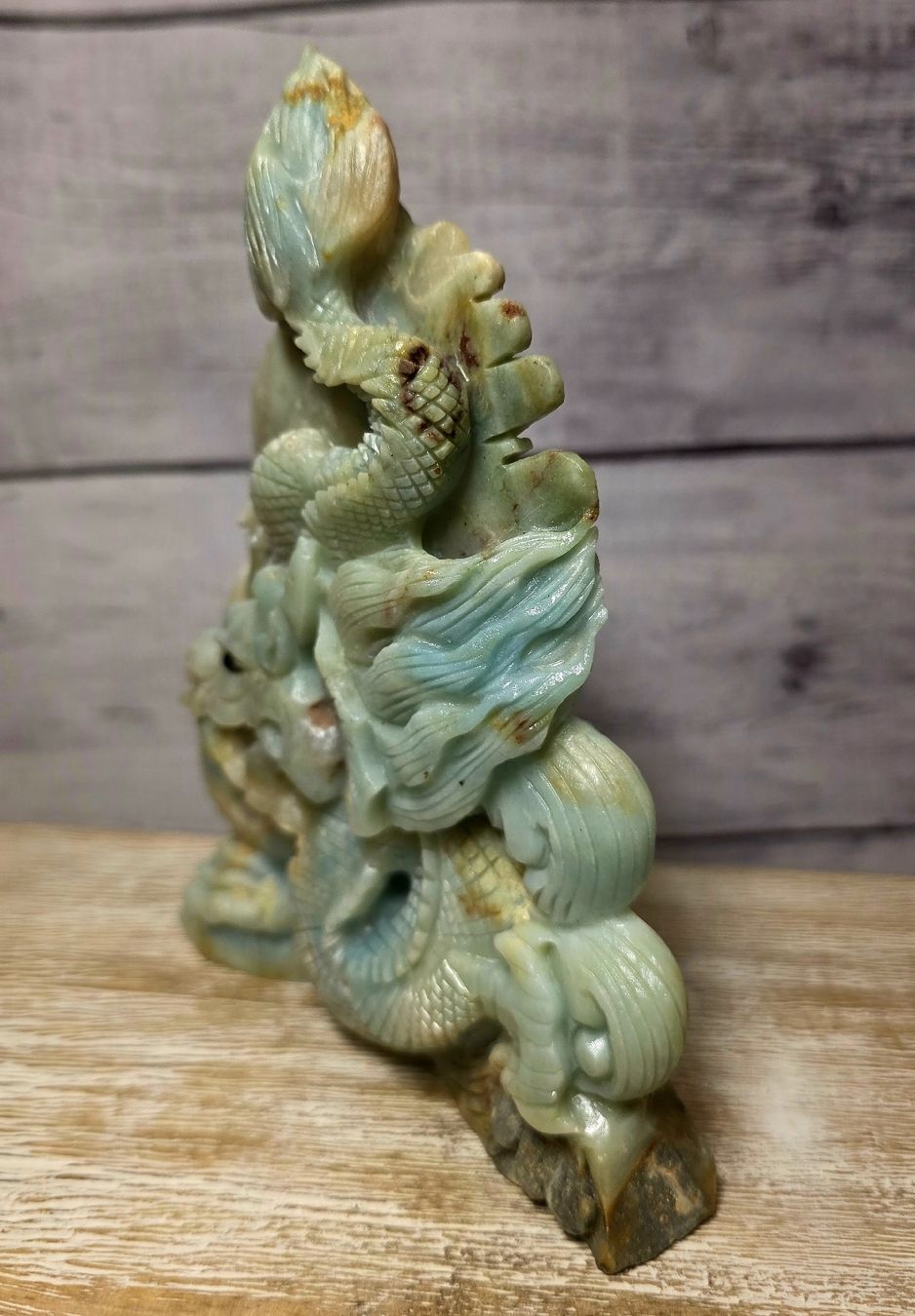 Minerali & Pietre curative: Wunderschöner Amazonit chinesischer Drache 858g – Nuovo e nell'imballaggio originale da Matzingen venduto da Shay_Crystalz 2