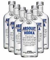 6 Flaschen Vodka - Vodka Absolut 70cl