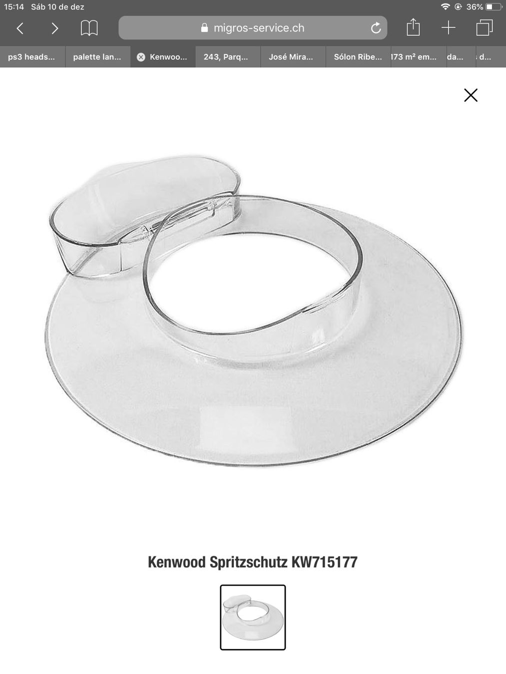 Kenwood Elettrodomestici da cucina: Kenwood Spritzschutzdeckel – Usato da Zürich venduto da Chitonarumara 1
