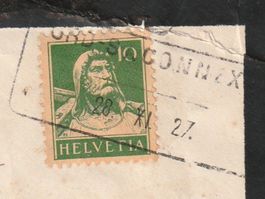 Aushilfsstempel Grand Saconnex auf kleinem Trauerbrief