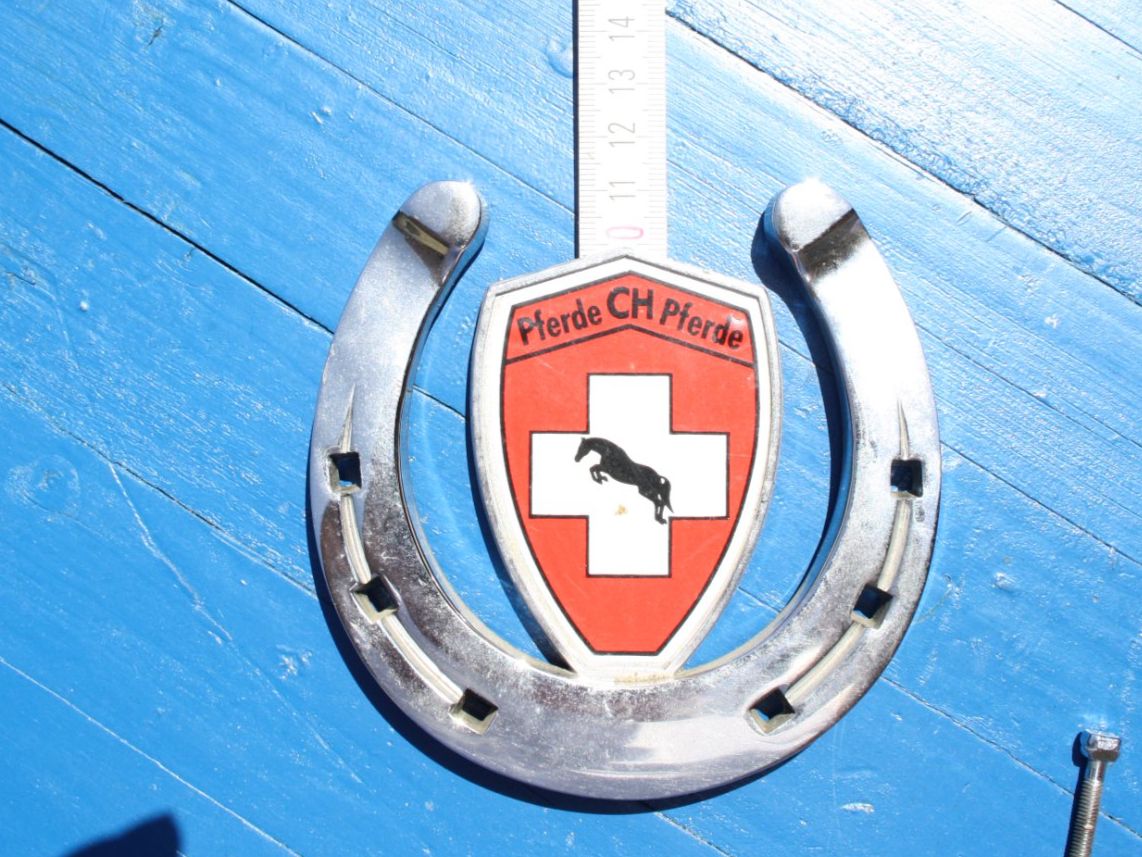 Altro in Accessori per animali: HUFEISEN VERCHROMT MIT EMBLEM CH PFERDE – Usato da Wauwil venduto da Pneuedy 6