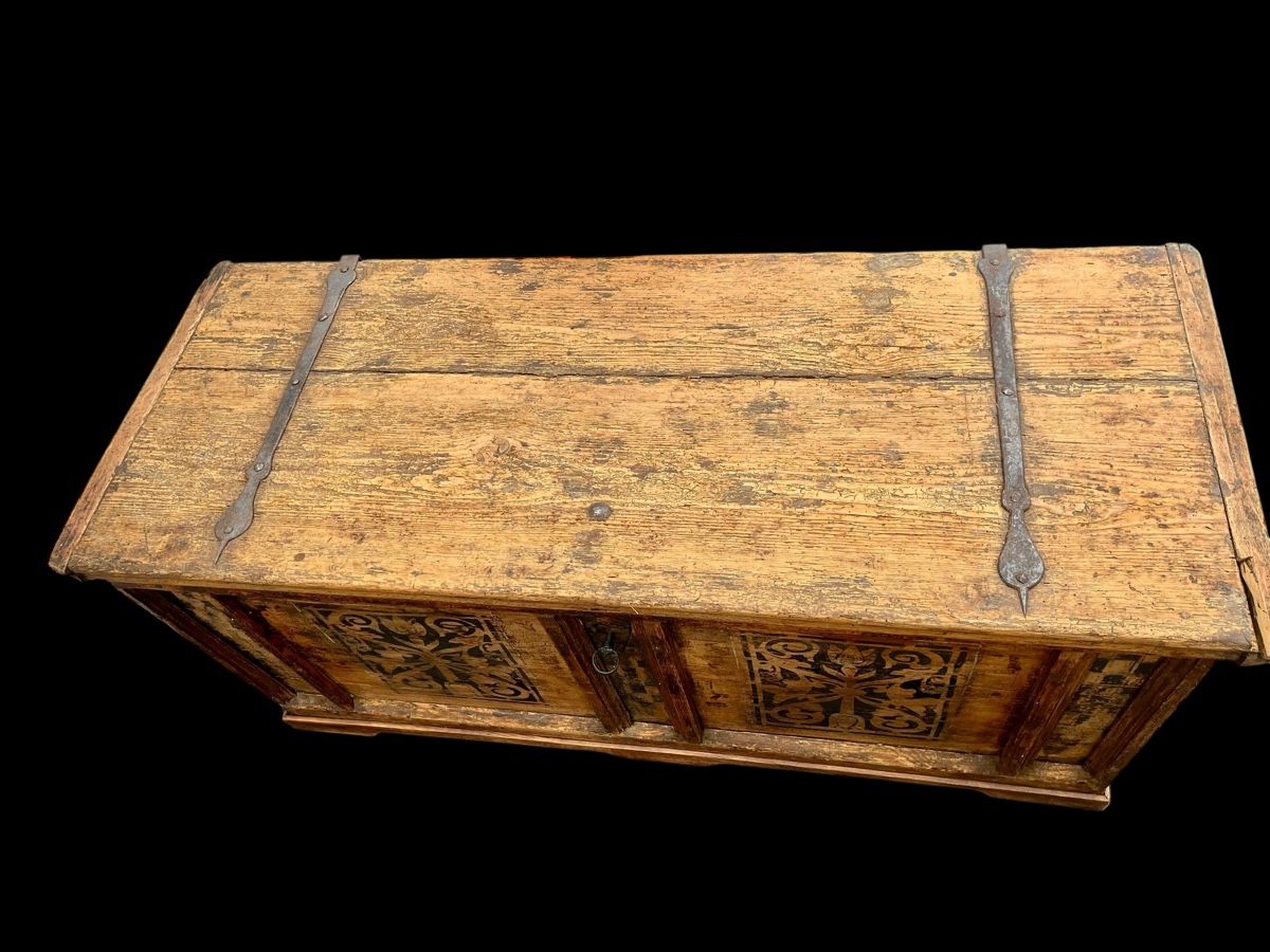 Cassapanche: Flimser Truhe mit Verweis Caviezel 1698 – Usato da Ottikon venduto da san_w99n 1
